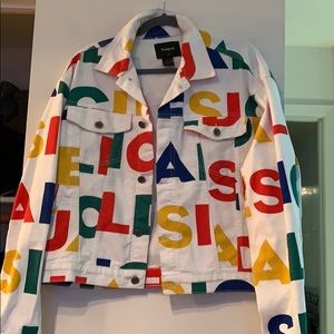 Desigual multi colored denim jacket